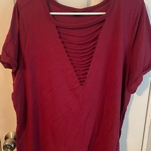 Torrid V-neck slash tee